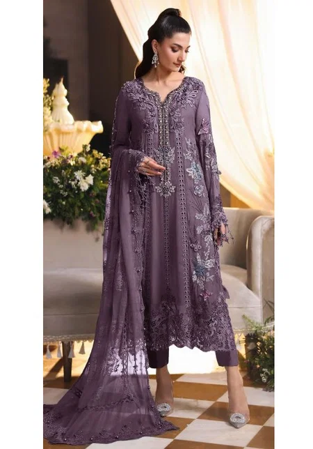 Elan E 61 Chiffon Embroidery Pakistani Salwar Suits 